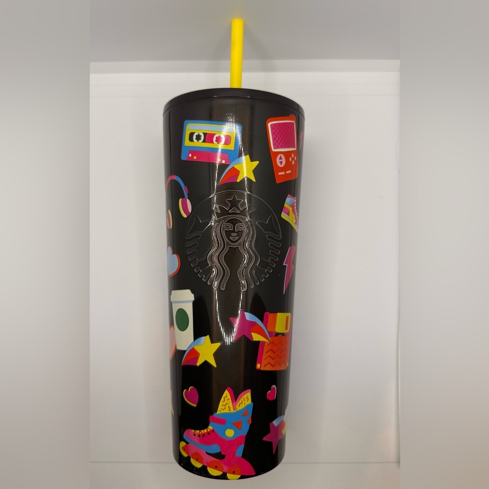 RARE Starbucks retro colorful 24oz tumbler 2024.